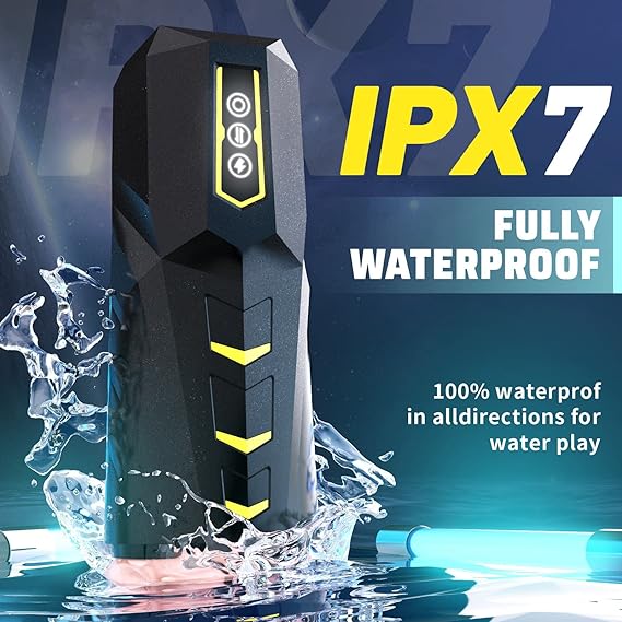 an advertisement for a waterproof device with water splashing around it