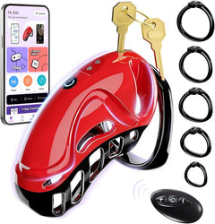 Vibrating Remote Control Plastic Chastity Cock Cage