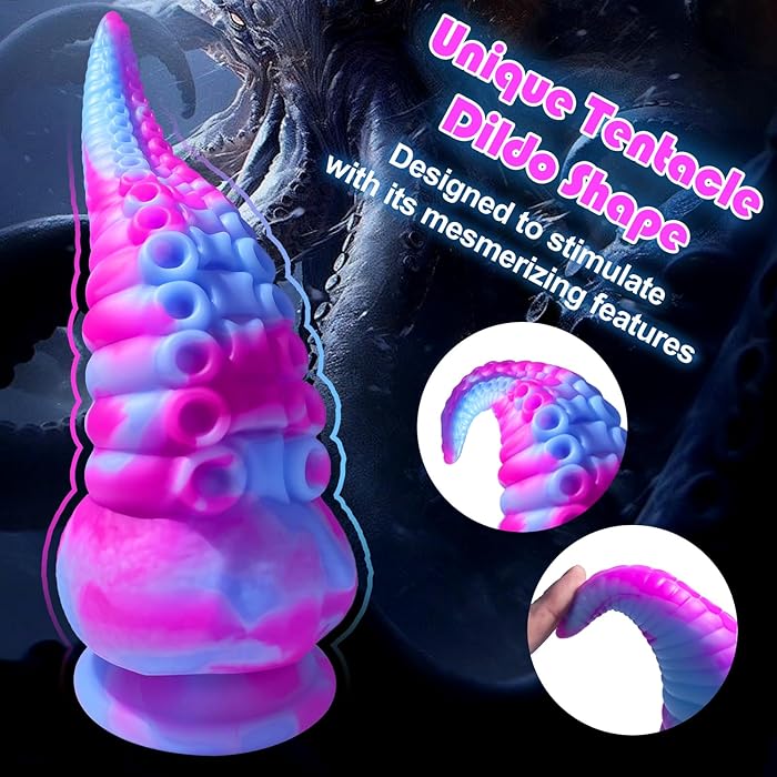 Anal Tentacle Dildo 8.7" With Strong Suction Cup, G-Spot & P-Spot Pleasurer, Premium Silicone Design