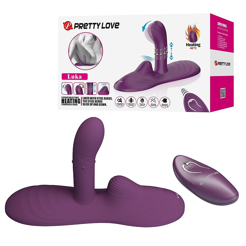 Lifestyle shot of Pretty Love Luka (Purple) vibrating grinding pad, perfect for adding charm to your intimate space.