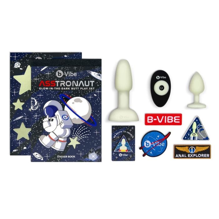 B-Vibe Asstronaught Glow in the Dark Butt Play Kit