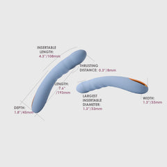 Svakom AVA NEO Bluetooth G-Spot Vibrator with sleek design, showing the thrusting mechanism and control buttons on a black background.