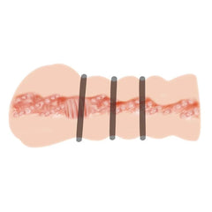 Compact realistic stroker made from TPR and silicone