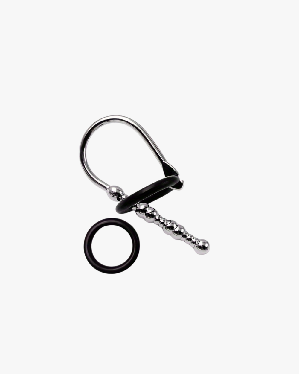 Scandals urethral plug and rings set, designed for dilation and sounding, with decorative accessories for adult pleasure.