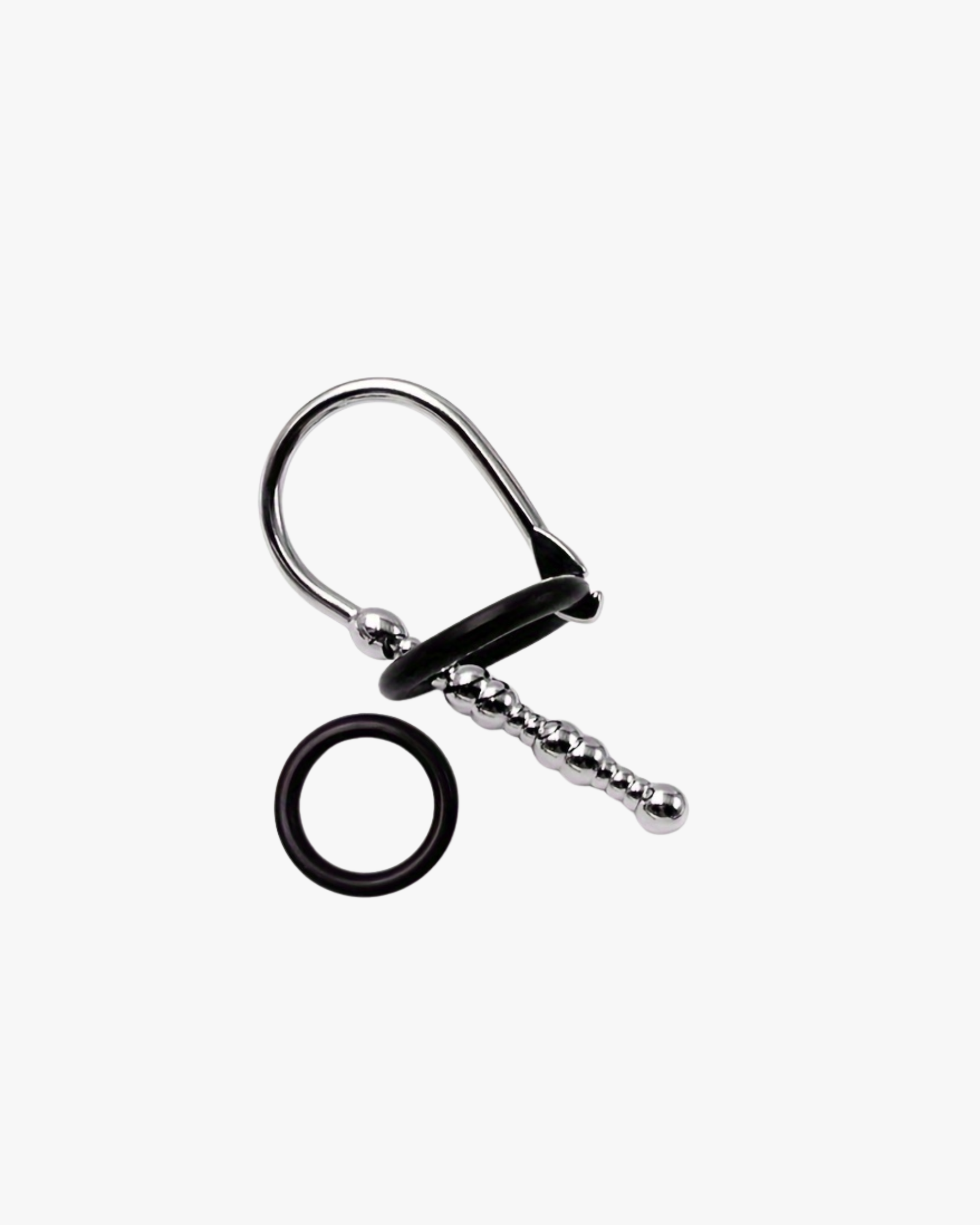 Scandals urethral plug and rings set, designed for dilation and sounding, with decorative accessories for adult pleasure.
