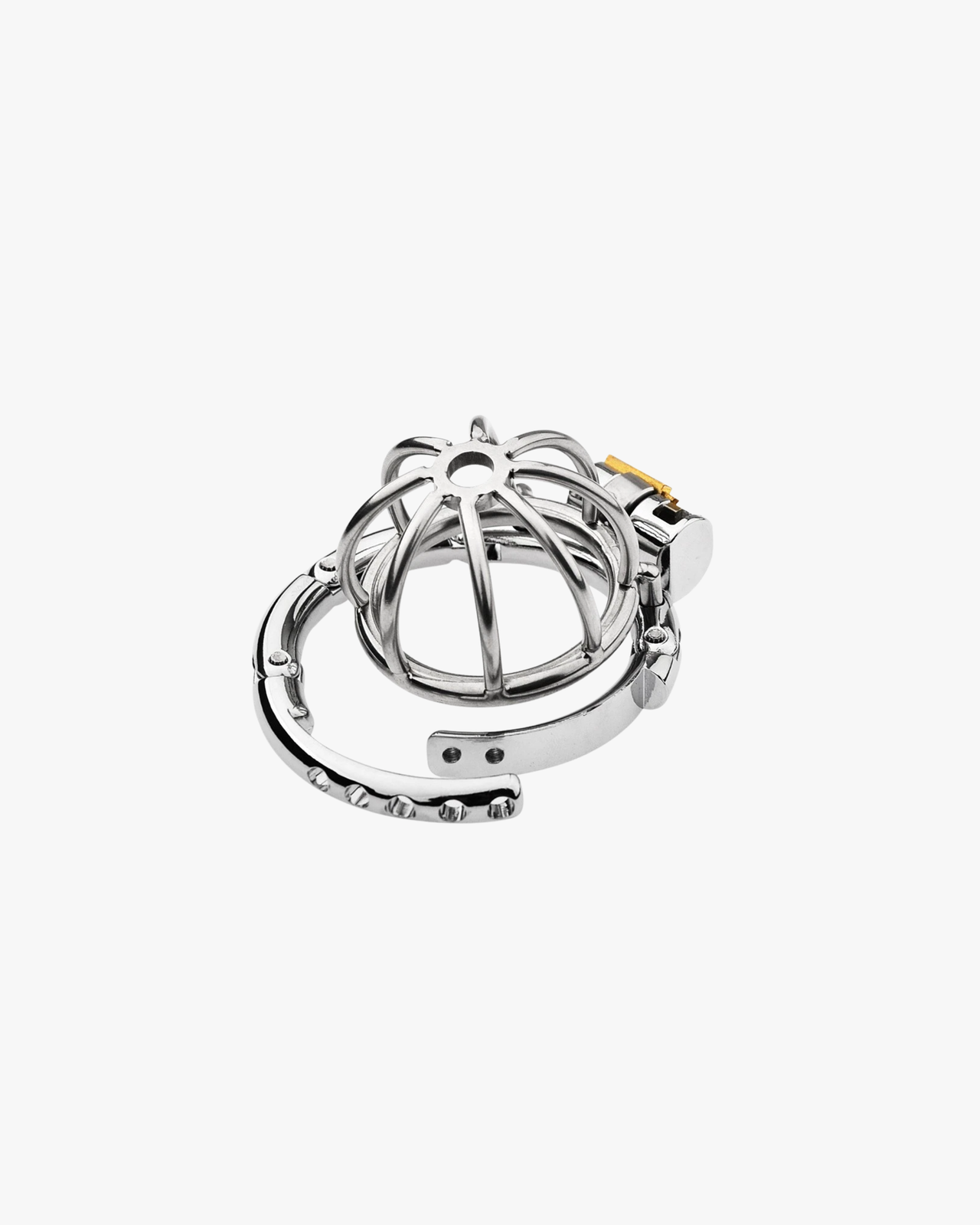 Small Stainless Steel Male Chasity Cage Size Adjustable ring