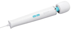 Close-up of the Le Wand Classique Plug-In Wand Massager, highlighting the premium silicone material and flexible neck for ultimate comfort during use.
