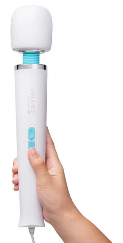 Le Wand Classic massager featuring its powerful vibration settings and ergonomic handle, perfect for elevating your self-care routines.