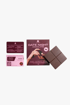 Premium 60% dark chocolate from The Oh Collective, crafted as an aphrodisiac chocolate with freeze-dried strawberries and ginseng.