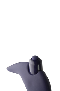 Showcasing the removable bullet of the You Love Me Hold Me Vibrating Cock Ring Navy Blue for versatile pleasure and enjoyment.