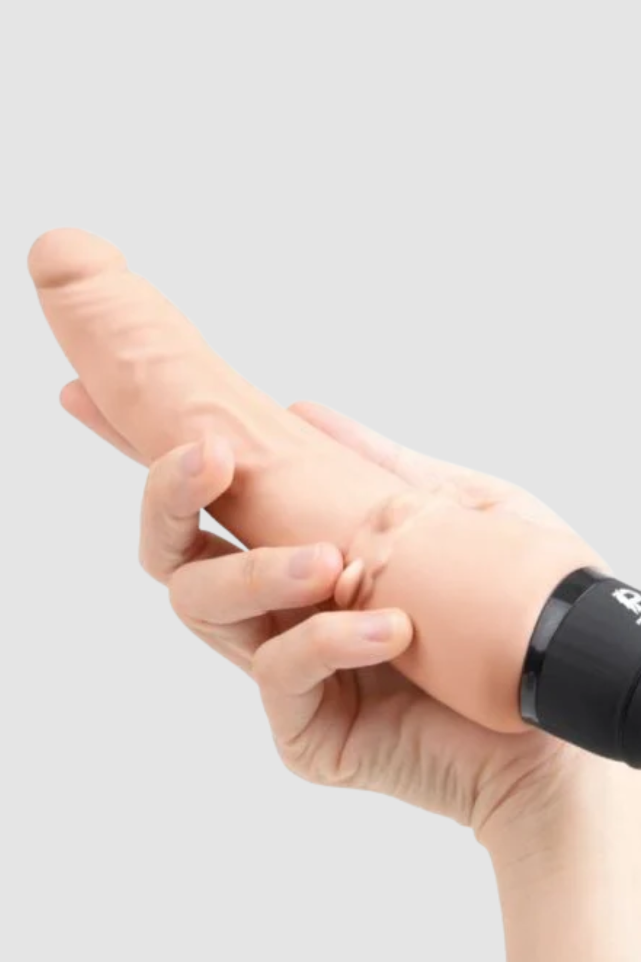 Powercocks 7" Slim Realistic Anal Vibrating Dildo with Textured Grooves and Flexible Shaft