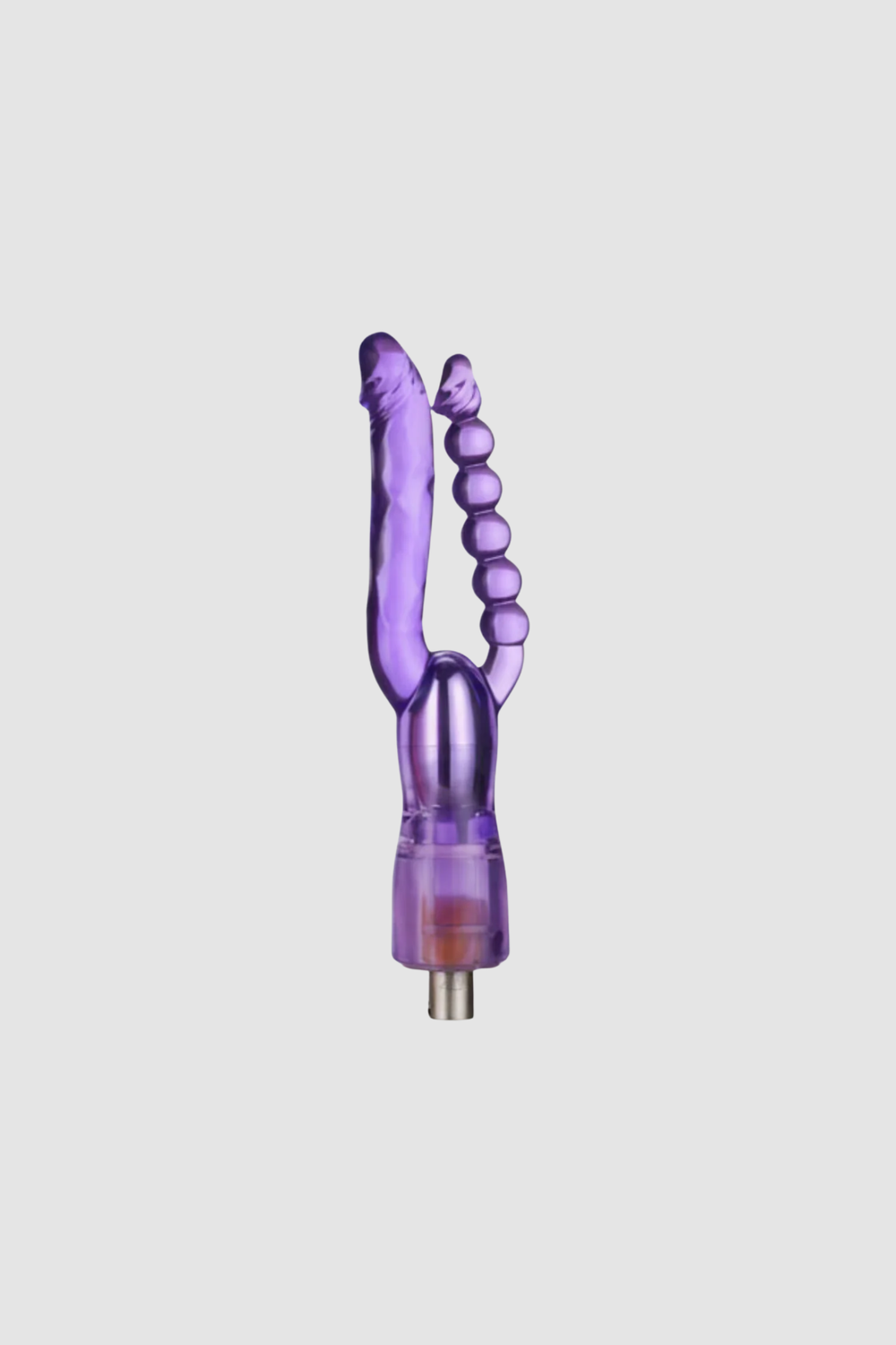 Scandals double vibe sex machine attachment made of TPR and ABS, lightweight and designed for enhanced pleasure.