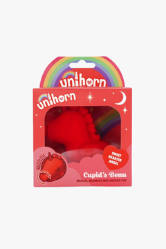 The Unihorn - Cupid's Beau (The Heart Nosed One) elegantly displayed, showcasing its unique design as a luxurious massaging vibrator for sensual experiences.