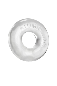 Close-up of the Oxballs Do Nut 2 Cockring, emphasizing its silky smooth texture and impressive 5X stretch feature, perfect for enhancing pleasure.