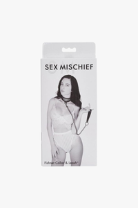 S&M Fishnet Collar & Leash Bondage Set