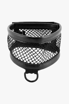 Artistic view of the detachable leash from the S&M Fishnet Collar & Leash Bondage Set, perfect for versatile wear.