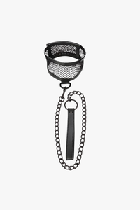 S&M Fishnet Collar & Leash Bondage Set
