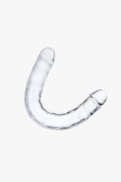 Elegant Me You Us 15 inch Clear Jelly Double Ended Dildo, featuring a flexible design for comfortable and exciting double ended experiences.