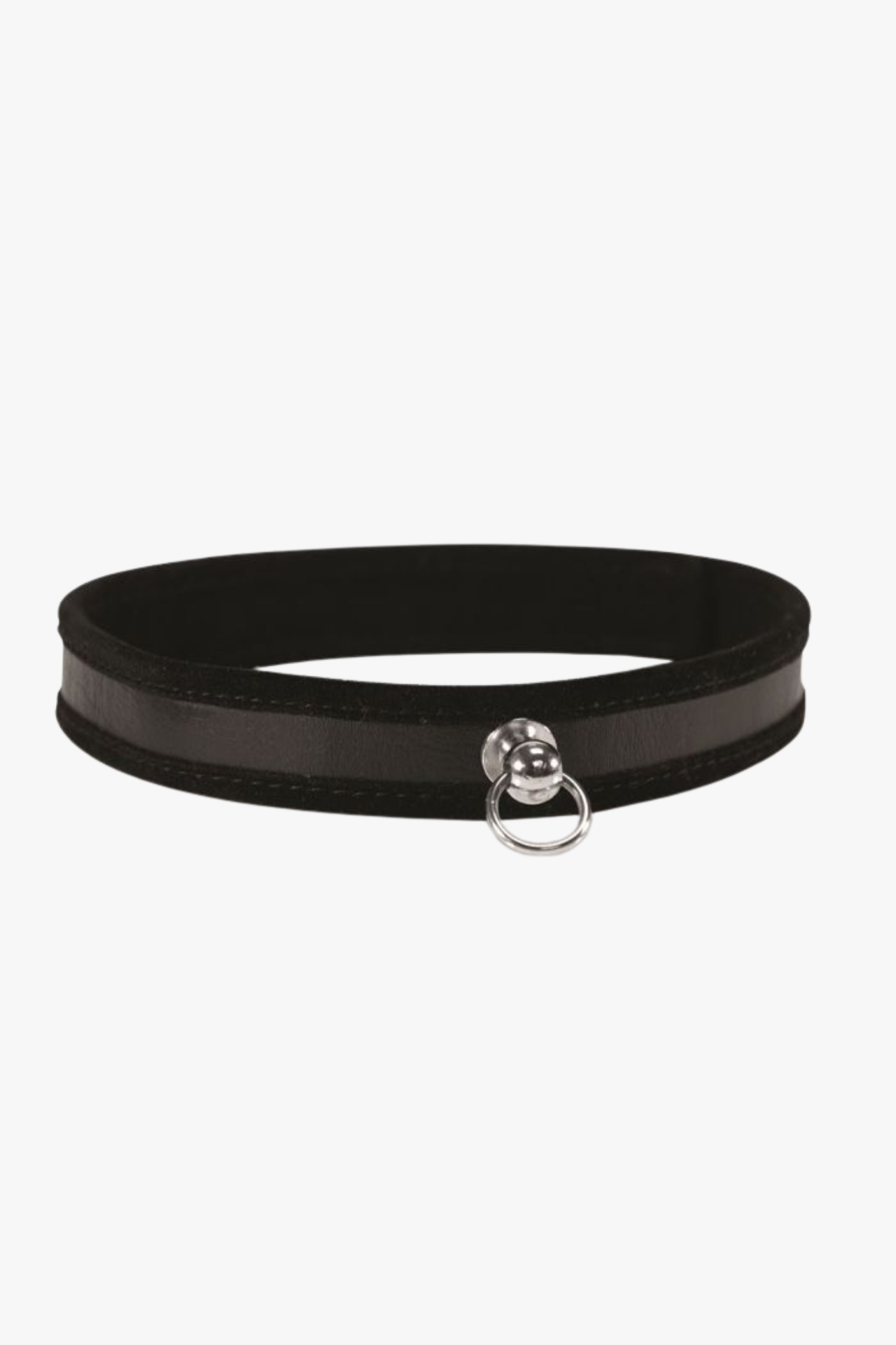 S&M Black Day Collar with O-Ring
