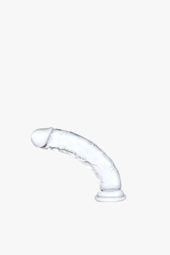 Elegant view of Me You Us Clear Jelly Dong showcasing its transparent finish and flexible jelly material, designed for ultimate pleasure.
