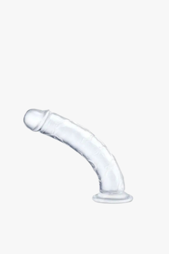 Lifestyle shot of Me You Us Clear Realistic Jelly Dildo Dong, emphasising its versatility for solo or partner play.