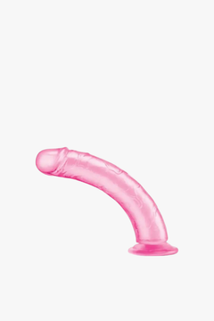 Close-up of Me You Us UltraCock Pink Jelly Dong, showcasing the smooth texture of this exquisite pink jelly dong.
