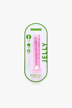 Stylish display of the Me You Us UltraCock Pink Jelly Dong, the ideal pink jelly dong for solo or partnered play.