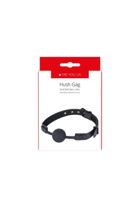 Elegant Me You Us Silicone Ball Gag Black, perfect for moments of indulgence and intimacy in BDSM experiences.