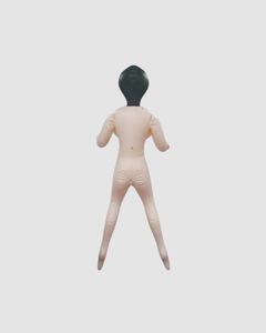 Hussy Standing Pose PVC Inflatable Love Doll With 2 Tempting Love Holes in an intimate setting, designed for luxurious pleasure and versatile interactions.