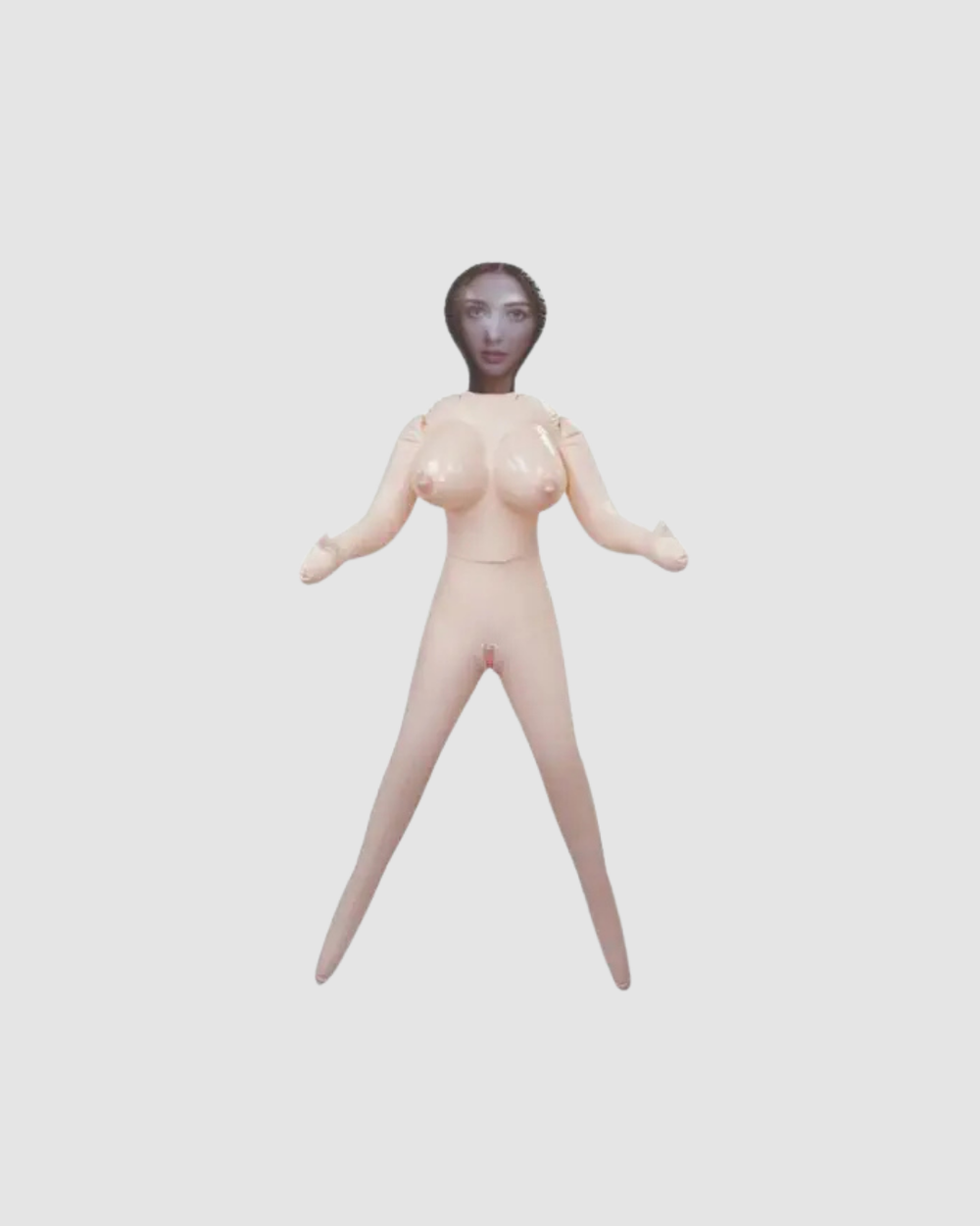 Inflatable love doll by Dolls in standing pose, featuring PVC construction and two love holes for intimate play.