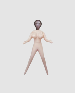 Close-up of Hussy Standing Pose PVC Inflatable Love Doll With 2 Tempting Love Holes featuring realistic details and captivating allure, ideal for immersive experiences.