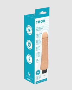 Elegant image of the Me You Us Thor 11 Dildo Vibrator demonstrating its easy twist-base control and multi-speed settings for ultimate pleasure.