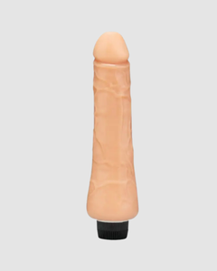 Close-up view of the Me You Us Thor 11 Realistic Dildo Vibrator showcasing its detailed vein texture and smooth head for enhanced sensual experience.