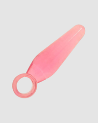 Loving Joy Finger Fun – Pink Small Butt Plug in a luxe setting, emphasising its compact size and stylish pink colour, making it an exquisite addition to any intimate collection.