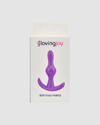 Close-up of the Purple Butt Plug Anchor, a beginner-friendly butt plug that offers a delightful sensory experience with its quality craftsmanship and beginner-friendly features.