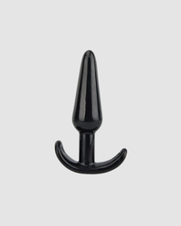 Loving Joy Black Butt Plug for Beginners with tapered tip and elegant design, perfect for comfortable exploration of anal pleasure.