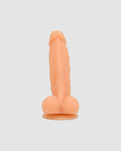 Loving Joy Realistic Silicone Dildo with Suction Cup and Balls ideal for versatile intimate experiences.