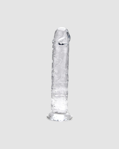 Loving Joy 7.5-inch suction cup jelly dildo for hands-free pleasure, featuring a realistic design and flexible shaft.