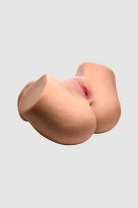 Aesthetic shot of the MISTRESS Ultra-Realistic Pussy And Ass Masturbator emphasising its sophisticated craftsmanship and realistic feel.