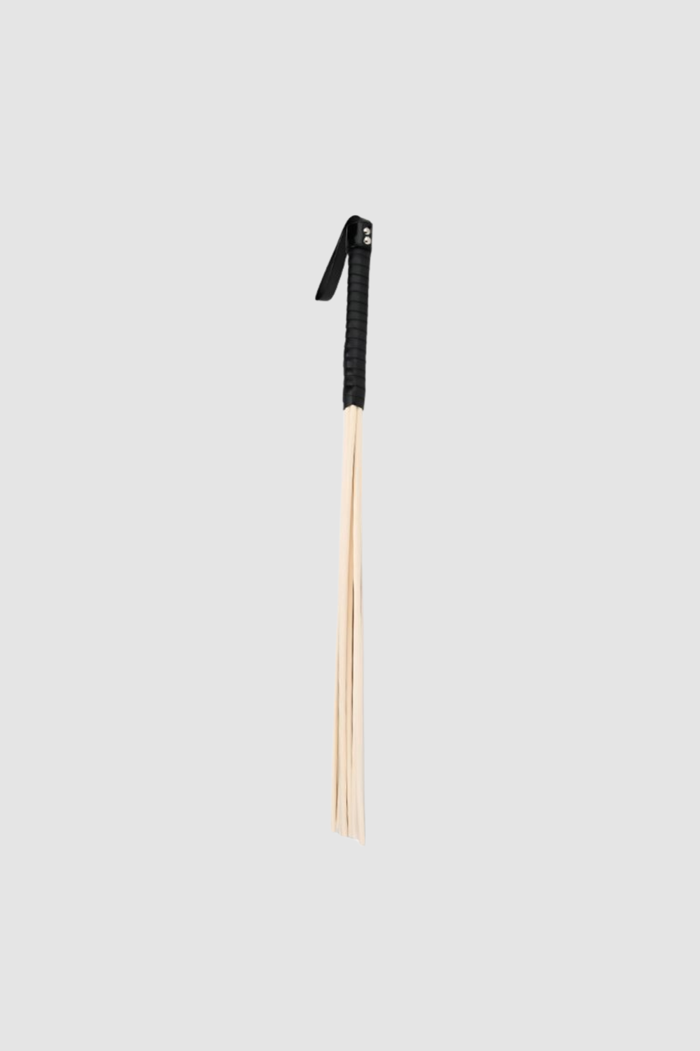 Bound to Please multi-strand spanking cane with 8 rattan canes, 28 inches long, for impact play and sensation.