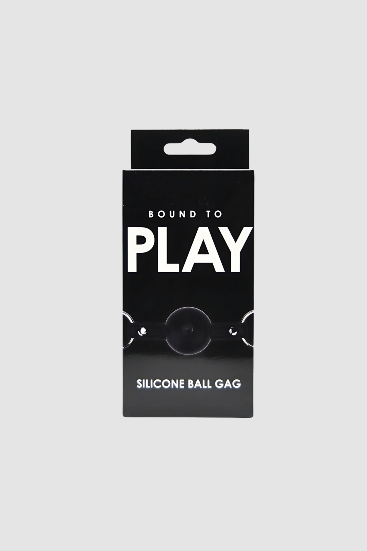 Stylish Bound To Play Luxury Silicone Ball Gag emphasising its durable faux leather straps and comfortable fit for bondage adventures.