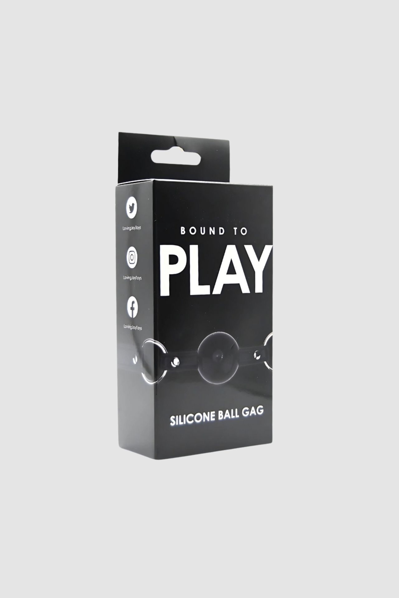 Versatile Bound To Play Luxury Silicone Ball Gag with adjustable strap circumference and integrating O-rings for enhanced bondage play.