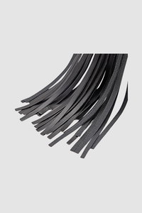 Luxurious black crop and flogger from the Scandals BDSM Bondage Kit, ideal for enhancing your BDSM play and fantasies.