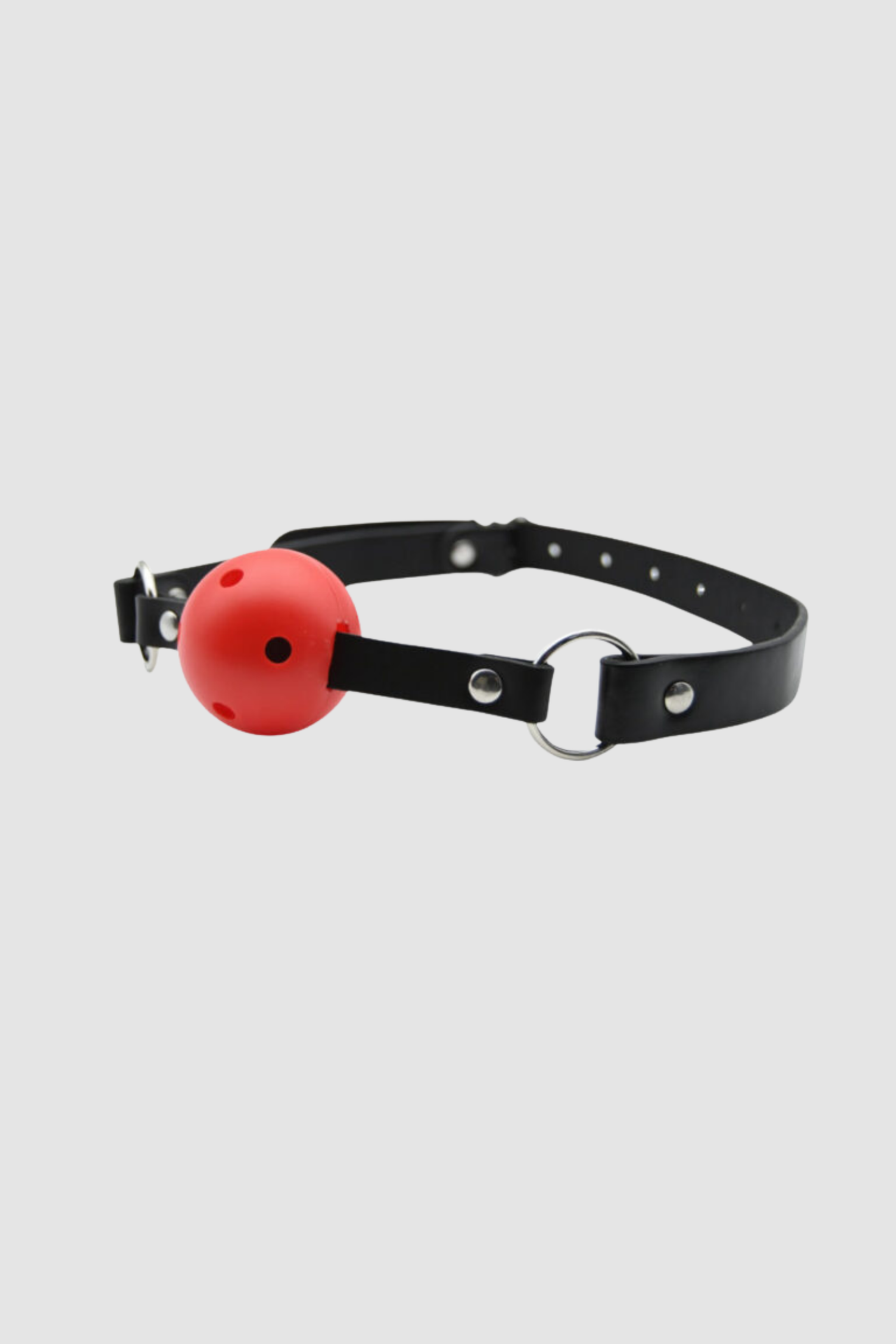 Bound to Play Breathable Ball Gag - Adjustable 4.5cm Gag for Beginners & Power Play, Red/Black