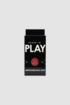 Bound to Play Breathable Ball Gag - Adjustable 4.5cm Gag for Beginners & Power Play, Red/Black