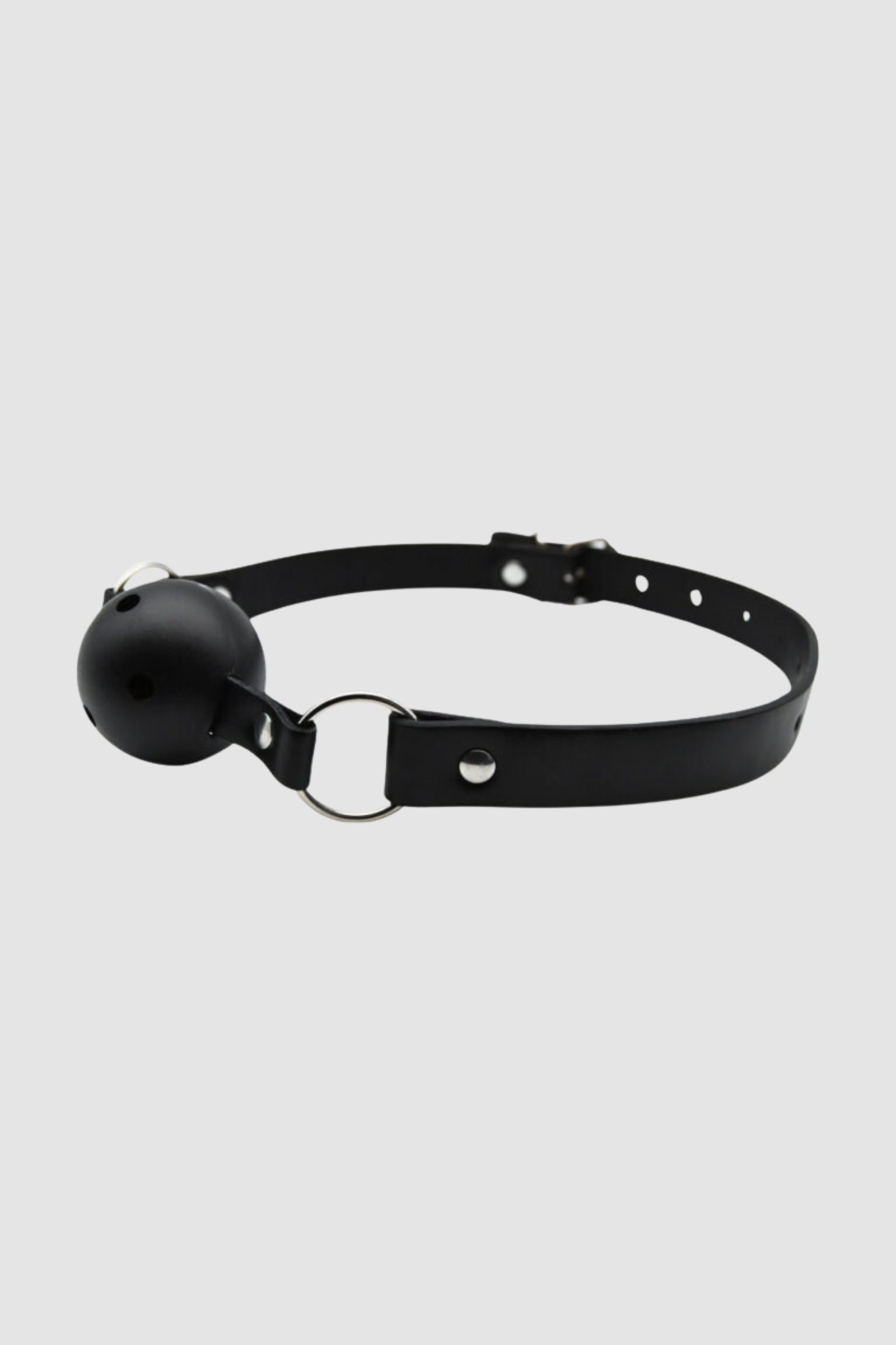 Bound to Play breathable red and black adjustable BDSM ball gag, 4.5cm size, designed for beginners and power play.