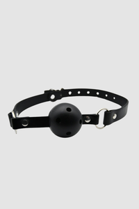 Bound to Play Breathable Ball Gag - Adjustable 4.5cm Gag for Beginners & Power Play, Red/Black