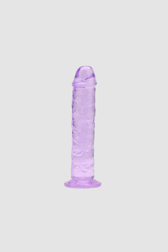 Loving Joy 6-inch pink or purple suction cup dildo made of body-safe TPE, realistic design for hands-free pleasure.