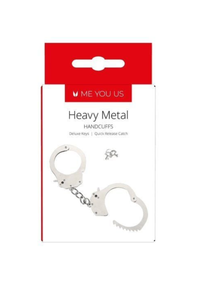 Heavy Metal Bondage Handcuffs with Keys - Authentic and Adjustable Stainless Steel Cuffs