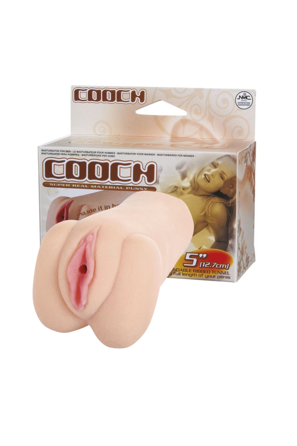 Nanma Cooch super realistic masturbator with lifelike texture for intense stimulation, shown in detailed product photography.